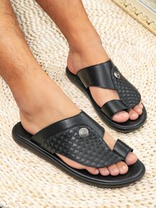 Dép xỏ ngón kiểu nam, Xăng đan kiểu Ả Rập, Dép mùa hè thoải mái cho nam - màu đen - Xem 4