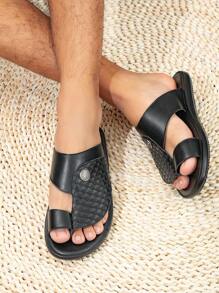 Dép xỏ ngón kiểu nam, Xăng đan kiểu Ả Rập, Dép mùa hè thoải mái cho nam - màu đen - Xem 5