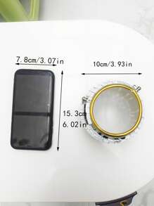 1pc Silver Plastic Hanging Plant Pot, Metallic Disco Plant Hanging Basket For Home Decor - Silver - View 8