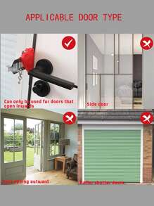 1pc Portable Heart Shaped Lock - Red - View 8