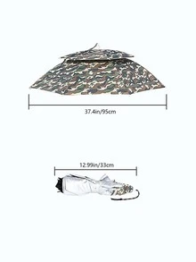 1pc Camo Pattern Over-ear Umbrella - Multicolor - View 2