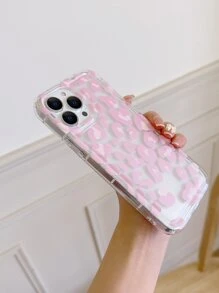 Valentines Pink Leopard Anti-Fall Phone Case Waterproof Shockproof Scratch Resistant,International Version, Not The Domestic Version - Multicolor - View 3