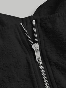 SHEIN MOD Top tipo bustier con hombros de lazo y drapeado - Negro - Ver 3