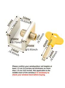 1/5/10 Pcs Adjustable Window Locks, Sliding Sash Window Lock - Silver - View 4