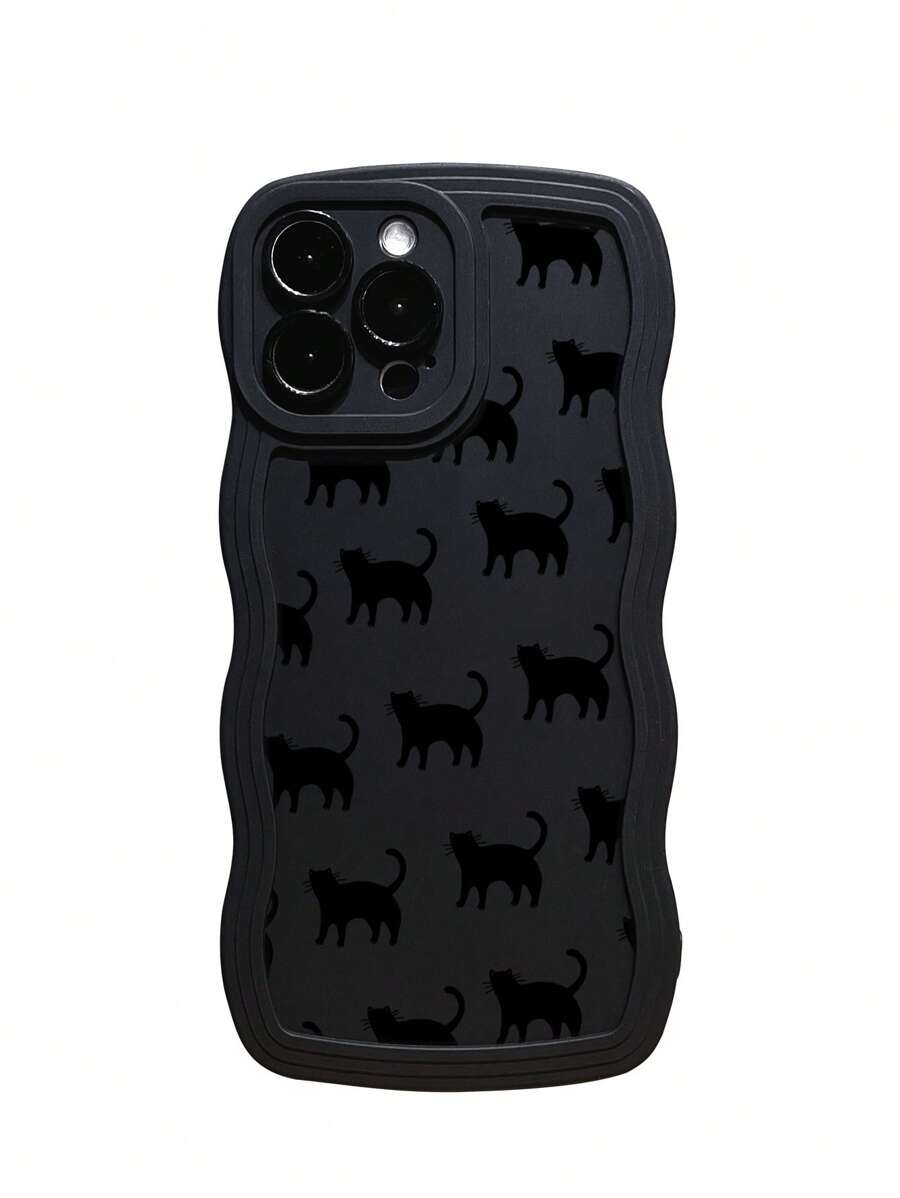 卡通貓樣式手機殼 - 彩色 - 查看 1