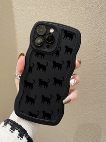 卡通貓樣式手機殼 - 彩色 - 查看 2