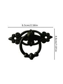 1入組鋅合金櫥櫃拉,歐式風素色抽屜把手 - 黑色 - 查看 2