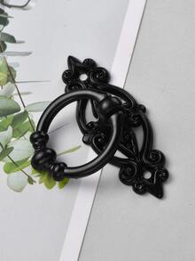 1入組鋅合金櫥櫃拉,歐式風素色抽屜把手 - 黑色 - 查看 3