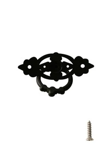 1入組鋅合金櫥櫃拉,歐式風素色抽屜把手 - 黑色 - 查看 5