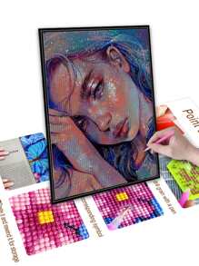 1set PMMA DIY Diamond Painting Without Frame, Modern Figure Graphic DIY Diamond Painting For Home
