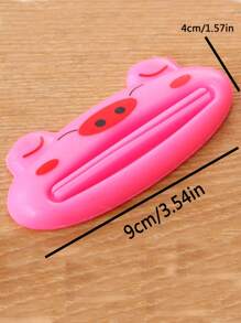 2入組卡通牙膏擠壓器，手動牙膏分配器，懶人化妝品容器，便攜式面部清潔擠壓器