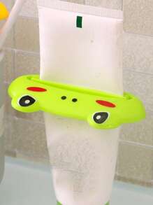 2入組卡通牙膏擠壓器，手動牙膏分配器，懶人化妝品容器，便攜式面部清潔擠壓器