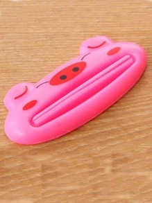 2入組卡通牙膏擠壓器，手動牙膏分配器，懶人化妝品容器，便攜式面部清潔擠壓器