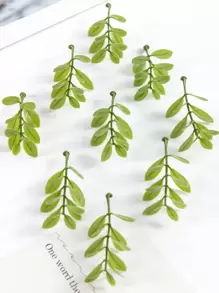 20/60片人造绿叶，情人节礼物，DIY蛋糕装饰，糖果盒，生日派对装饰，婚礼花束，家居装饰，餐厅，卧室，窗台，花瓶填充物，情人节，新年装饰，户外花园，返校季 - 彩色 - 查看 6