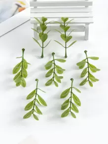 20/60片人造绿叶，情人节礼物，DIY蛋糕装饰，糖果盒，生日派对装饰，婚礼花束，家居装饰，餐厅，卧室，窗台，花瓶填充物，情人节，新年装饰，户外花园，返校季 - 彩色 - 查看 7