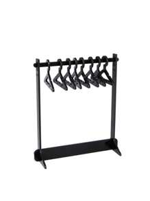 1set Acrylic Creative Jewelry Stand, Mini Clothes Hanger Shaped Earring Display Rack, Ear Accessories Organizer - Black - View 10