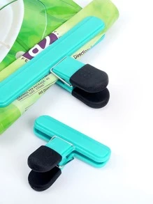 1入組塑膠食品密封夾,現代雙色多功能密封夾適用於餐飲 - 薄荷藍 - 查看 2