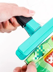 1入組塑膠食品密封夾,現代雙色多功能密封夾適用於餐飲 - 薄荷藍 - 查看 5