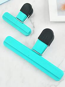 1入組塑膠食品密封夾,現代雙色多功能密封夾適用於餐飲 - 薄荷藍 - 查看 6