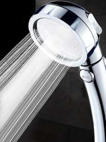 1pc ABS Showerhead, Classic Silver Handheld Shower Sprinkler For Bathroom - Silver - View 1