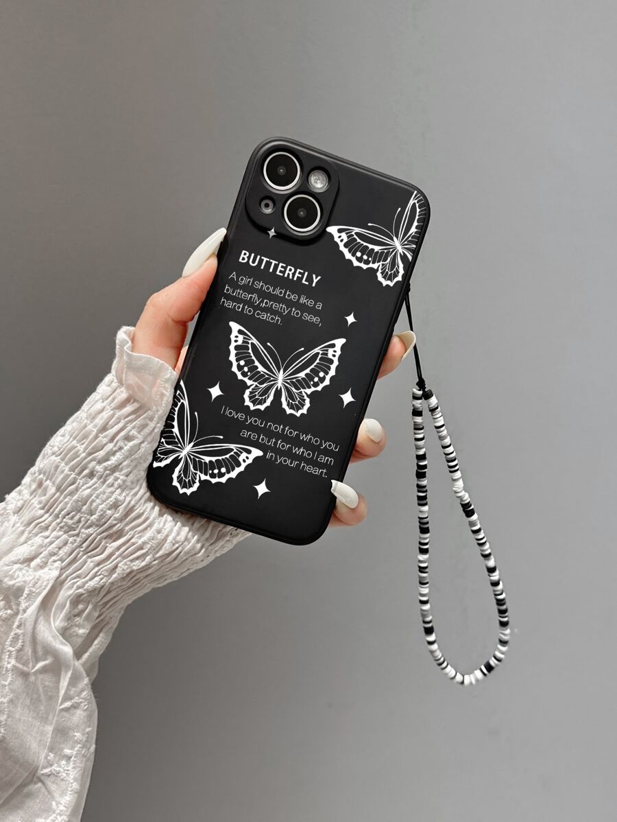 1入組 TPU 側面噴漆手機殼附手帶,相容於 Apple Iphone 7/8/11/12/13/14/pro Max/plus、X/xr/xs Max/se2、Iphone 15/15pro/15plus/15promax、三星銀河A03s/a03core/a04/a12/a13/a14/a21s/a22/a23/a32/a33/a34/a50/a51/a52/a53/a54/a71/a72/a73/s202/a53/a54/a71/a72/a73/s202/a53/a54/a71/a72/a73/s20212121212/21212/2121212/2121212121212/2122129 /s22plus/s22ultra。相容於iPhone15/15Plus/15Pro/15Promax - 黑與白 - 查看 1