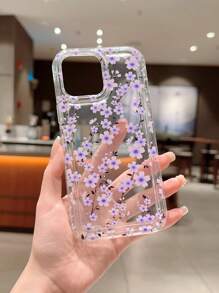 防震彩色彩绘手机壳适用于苹果/三星手机 - 紫色 - 查看 2