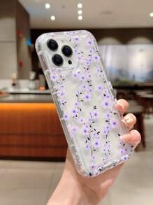防震彩色彩绘手机壳适用于苹果/三星手机 - 紫色 - 查看 3