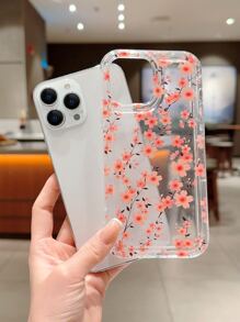 Custodia trasparente dipinta anti-caduta compatibile con telefoni Apple/Samsung - Arancione - Visualizzare 2