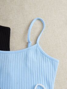 SHEIN EZwear 4入組羅紋針織吊帶上衣