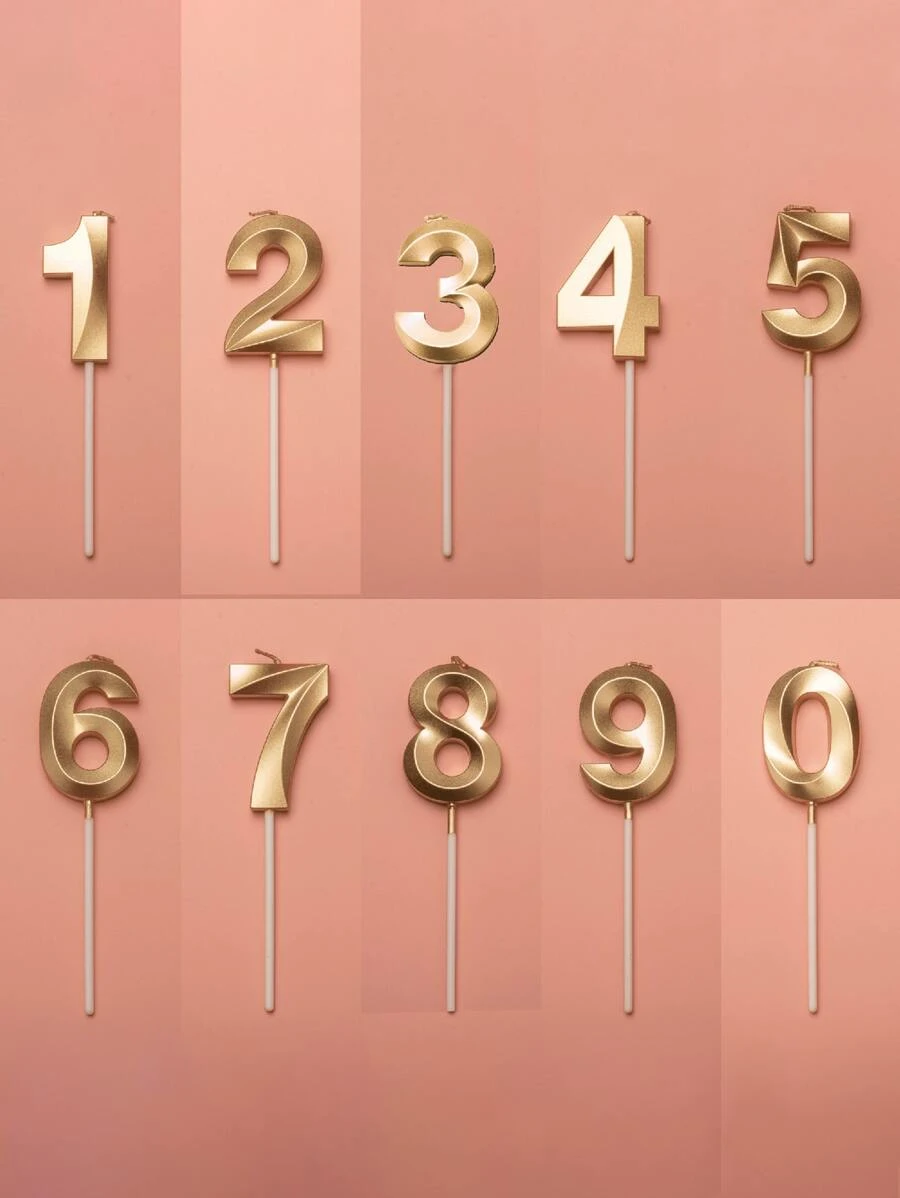 1 pieza Decoración para tarta con números de cera, decoración de tapa de tarta a la moda para fiesta de cumpleaños