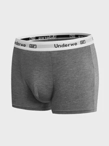 Men 5pcs Letter Graphic Boxer Brief - Multicolor - View 7