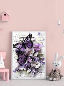 3 piezas/set PMMA pintura de diamantes DIY sin marco, patrón creativo de mariposa pintura de diamantes DIY para manualidades - Multicolor - Ver 5