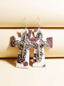 1 Đôi Thời Trang Rỗng Ra & Chéo Bông Tai Dành Cho Nữ Trang Trí Hàng Ngày - Nhiều màu - Xem 1