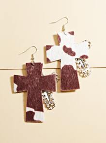 1 Đôi Thời Trang Rỗng Ra & Chéo Bông Tai Dành Cho Nữ Trang Trí Hàng Ngày - Nhiều màu - Xem 2