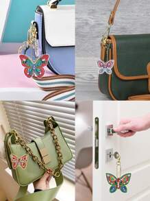 5pcs/set PMMA DIY Diamond Painting Without Frame, Creative Butterfly Design DIY Diamond Painting For Crafts - Multicolor - View 3