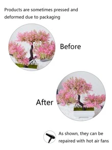 1 cây nhựa nhân tạo, cây giả Cottagecore cho bữa tiệc - Hồng - Xem 2