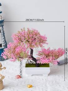 1 cây nhựa nhân tạo, cây giả Cottagecore cho bữa tiệc - Hồng - Xem 6