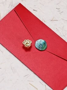 1pc Paw Design Wax Seal Stamp Head - Gold - View 5