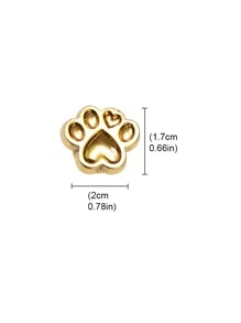 1pc Paw Design Wax Seal Stamp Head - Gold - View 2