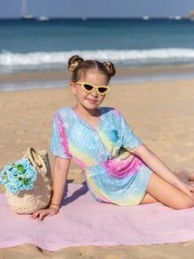 女孩魚鱗圖案罩衫 - 彩色 - 查看 1