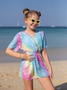 女孩魚鱗圖案罩衫 - 彩色 - 查看 4