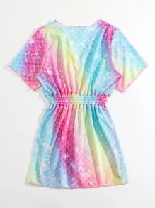 女孩魚鱗圖案罩衫 - 彩色 - 查看 6