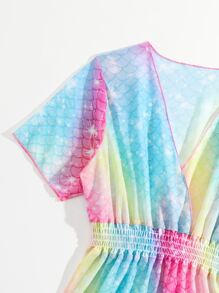 女孩魚鱗圖案罩衫 - 彩色 - 查看 8