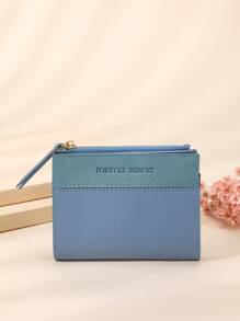 Kurze Geldbörse aus PU-Leder mit Buchstaben-Aufdruck für Frauen, Geldbörse, kleine Geldbörse