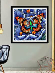 1set PMMA DIY Diamond Painting, Modern Butterfly Pattern DIY Diamond Unframed Painting For Home - Multicolor - View 2