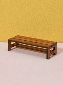 1pc ABS Decoration Craft, Modern Bench Design Decoration Object For Home - Brown - View 1