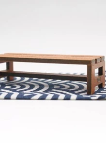 1pc ABS Decoration Craft, Modern Bench Design Decoration Object For Home - Brown - View 3