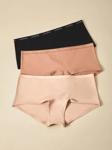 LUVLETTE 3-Pack Mid Rise Cotton Boyshorts - Multicolor - View 11