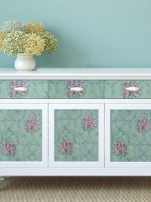 1pc Pink Floral Pattern Wallpaper For Walls - Multicolor - View 3