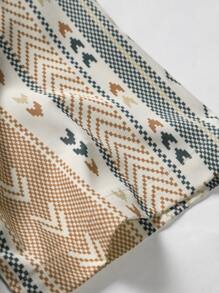 Manfinity RSRT Hombres Camisa con estampado geométrico sin camiseta - Multicolor - Ver 3